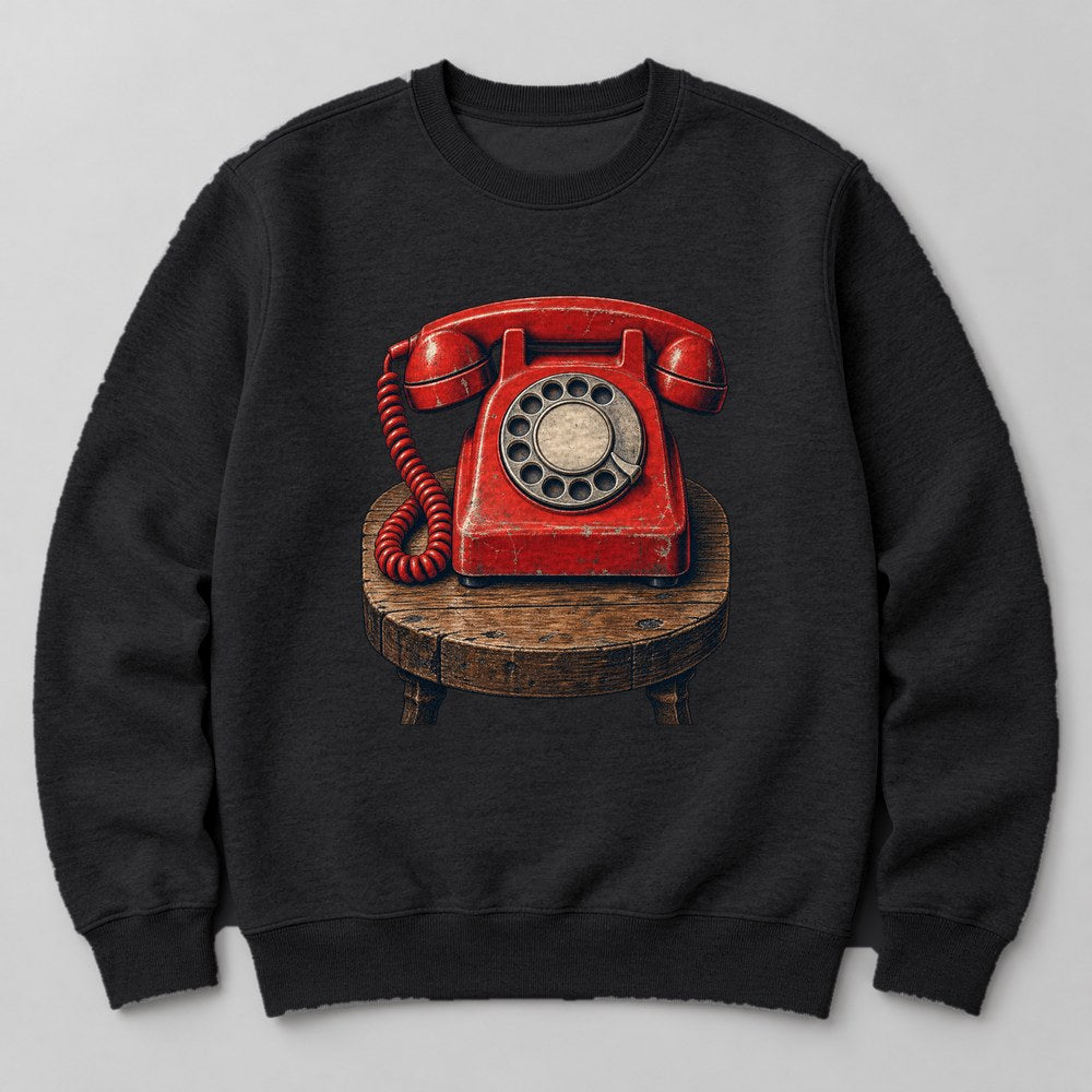 Rotary Phone Sweatshirt in Black
