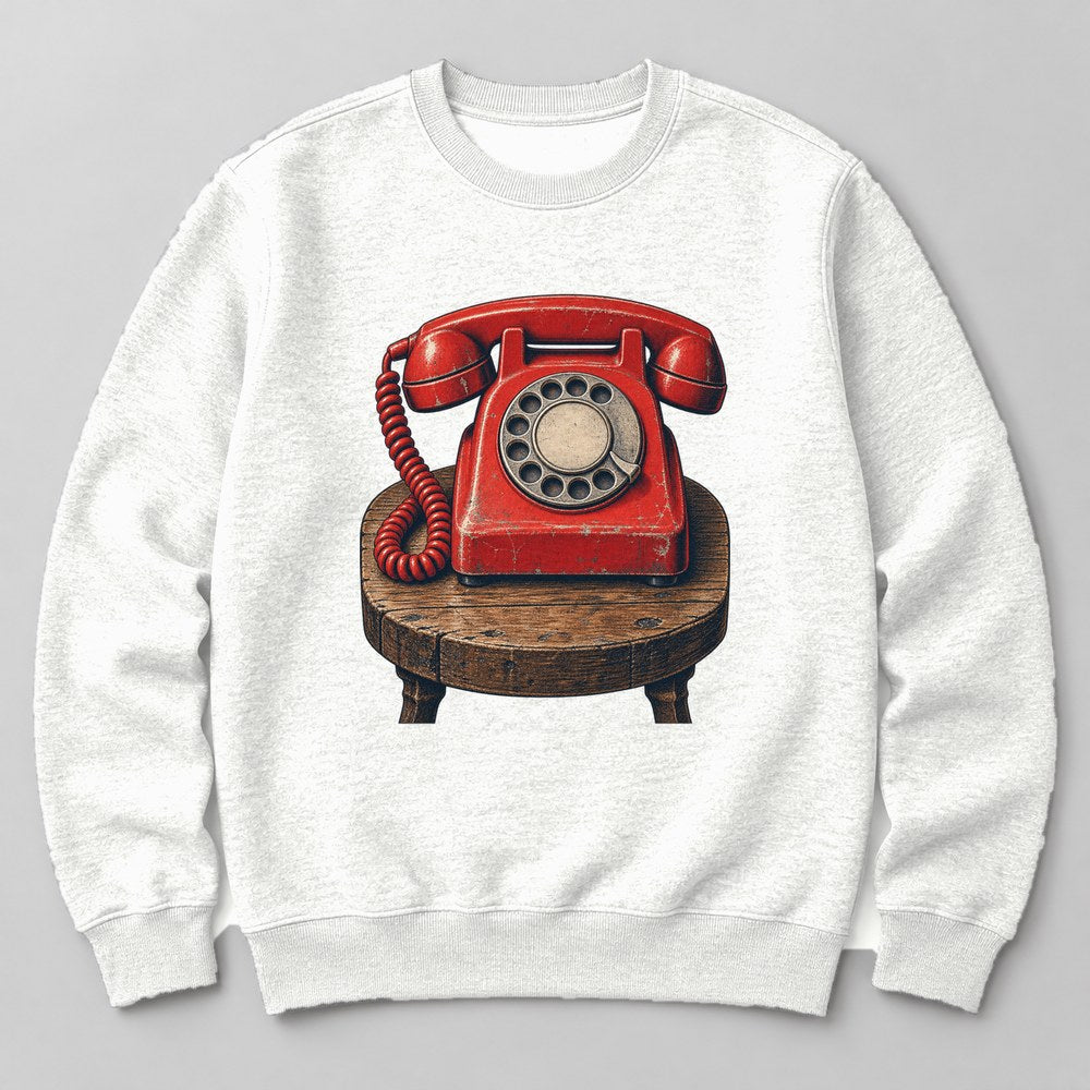 Rotary Phone Sweatshirt in White