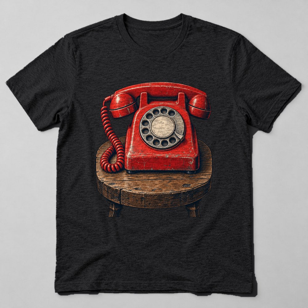 Rotary Phone T-Shirt in Black