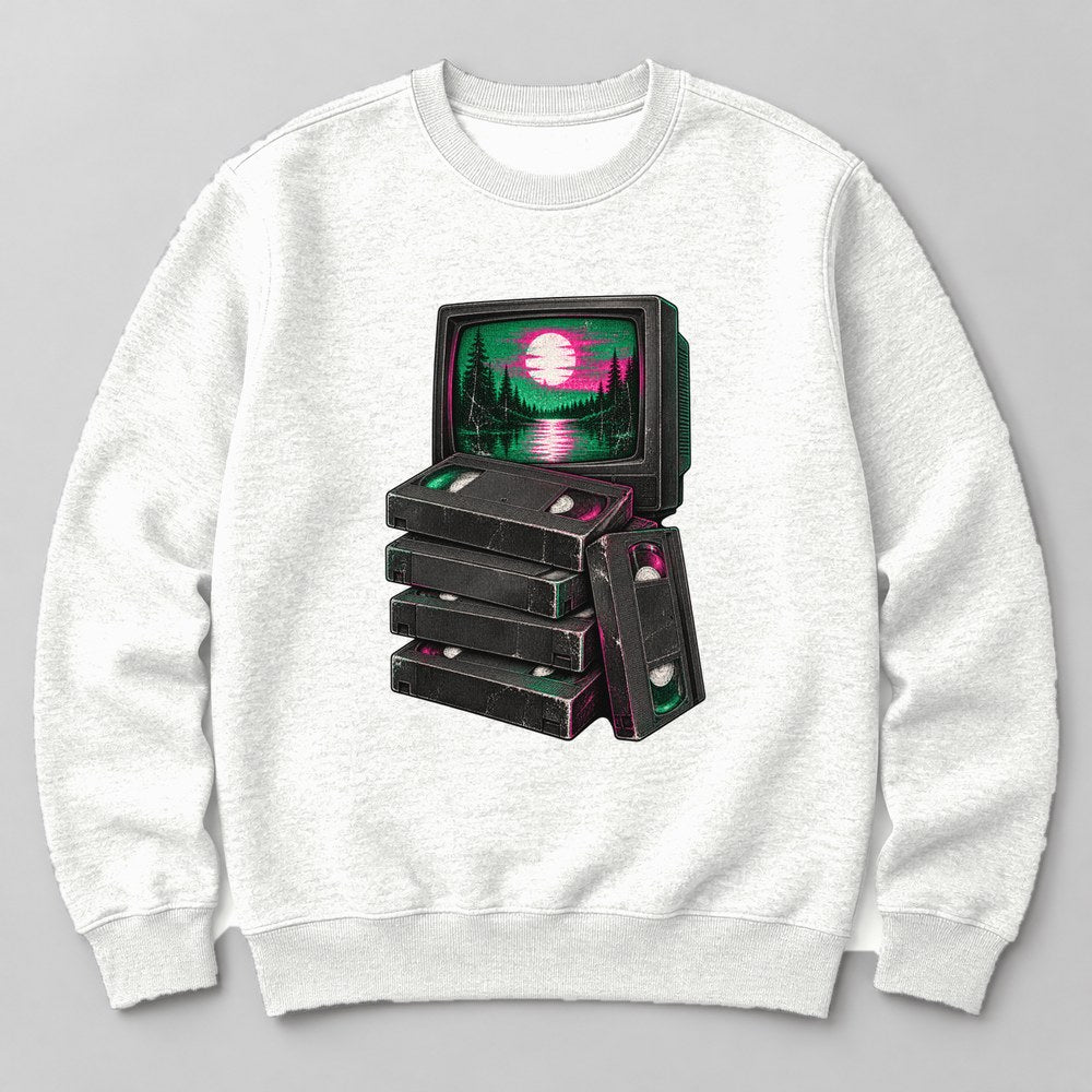 VHS Stack Sweatshirt in White