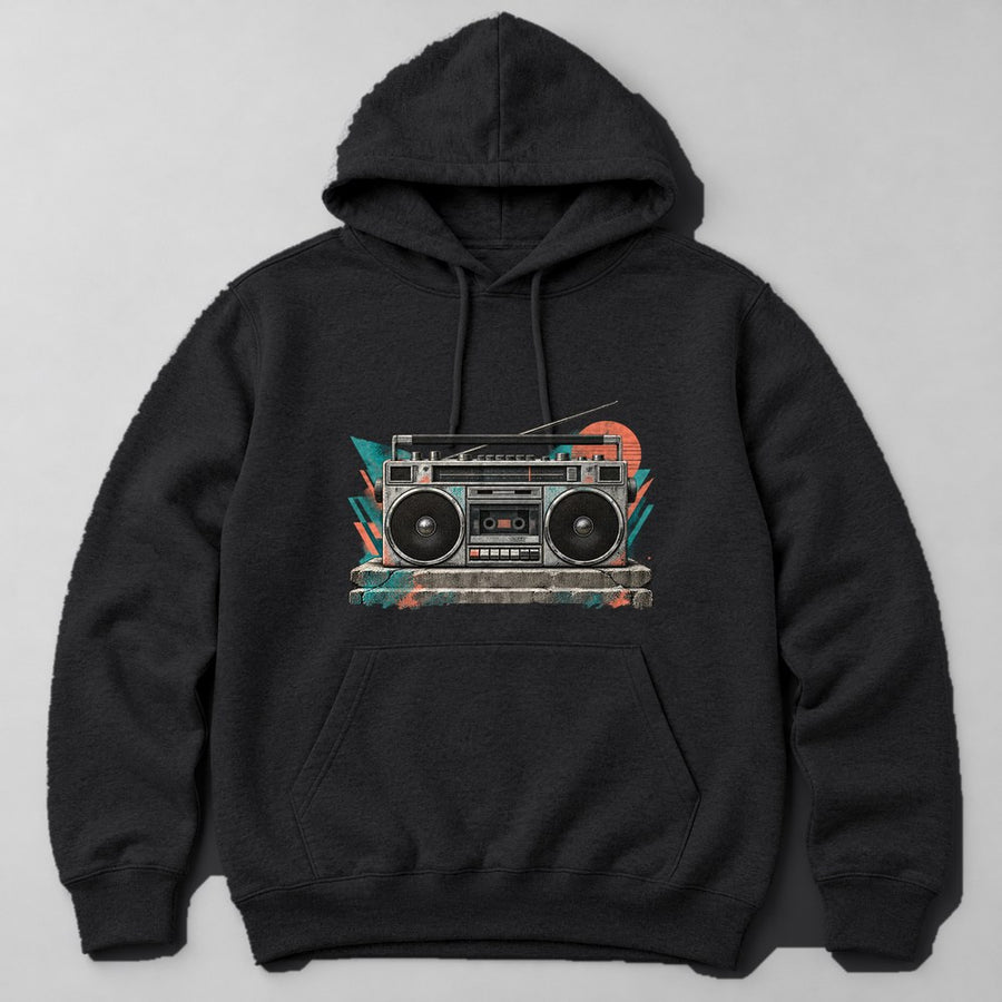 Boombox Hoodie in Black