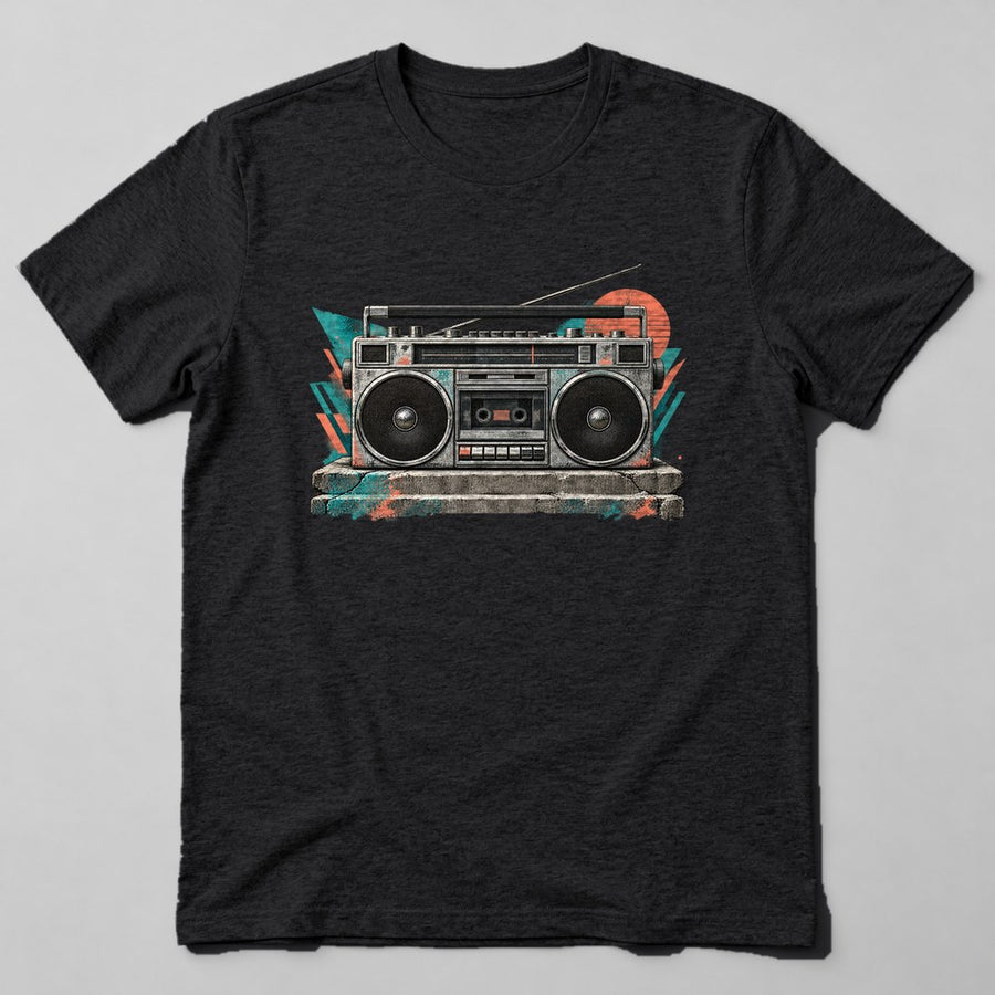 Boombox T-Shirt in Black