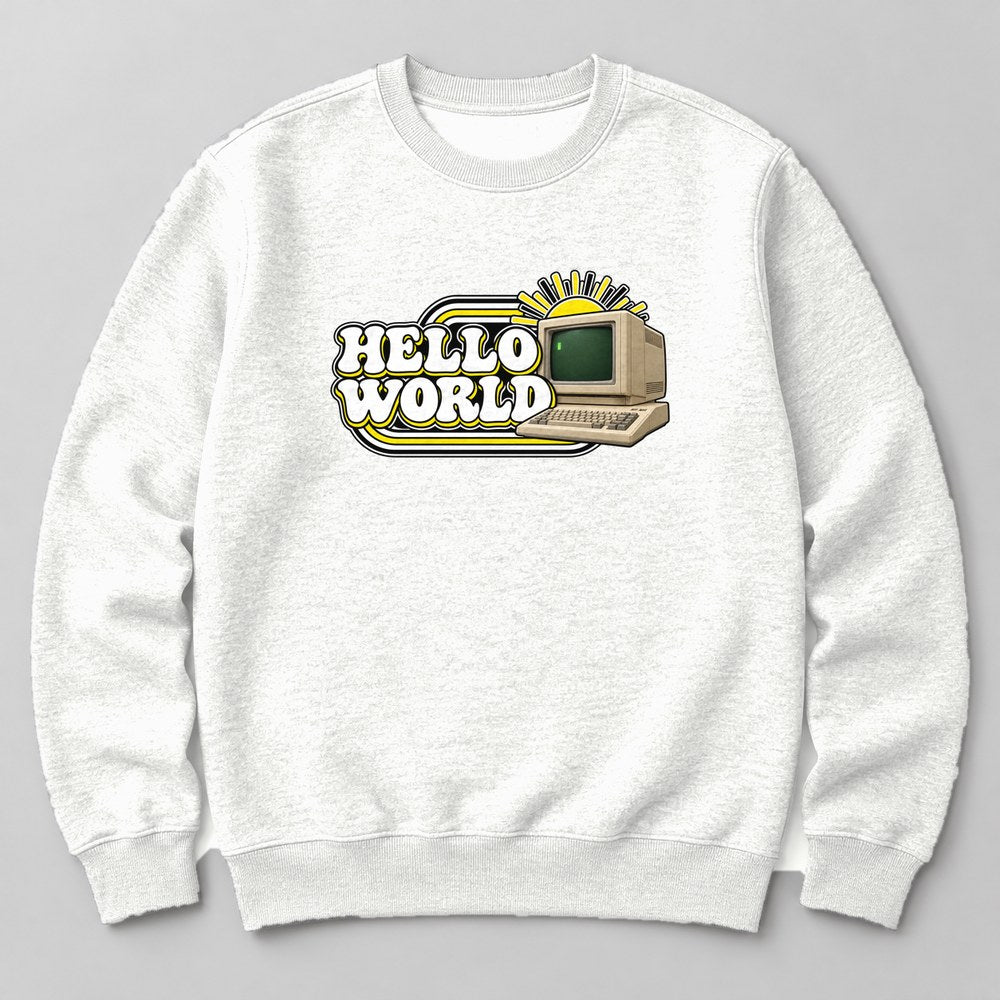 Hello World Sweatshirt in White