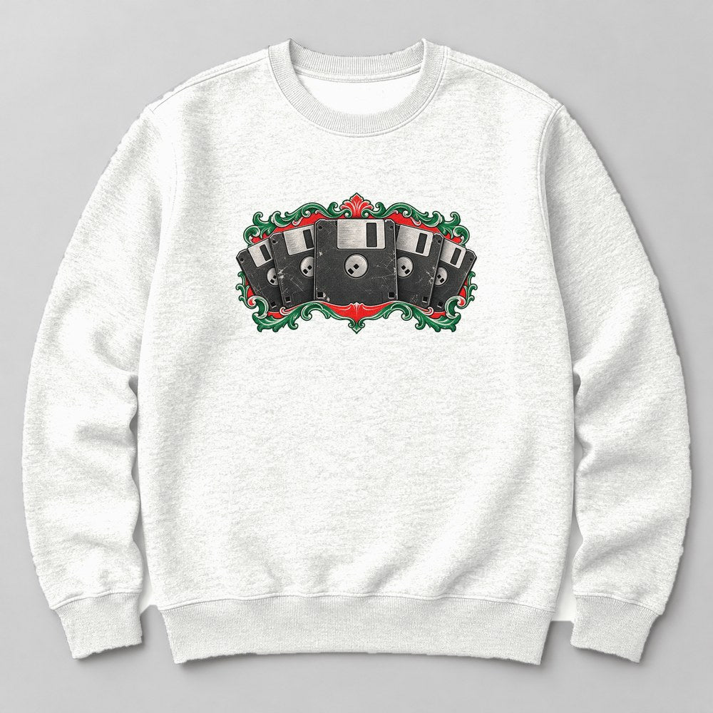 Floppy Disks Sweatshirt in White