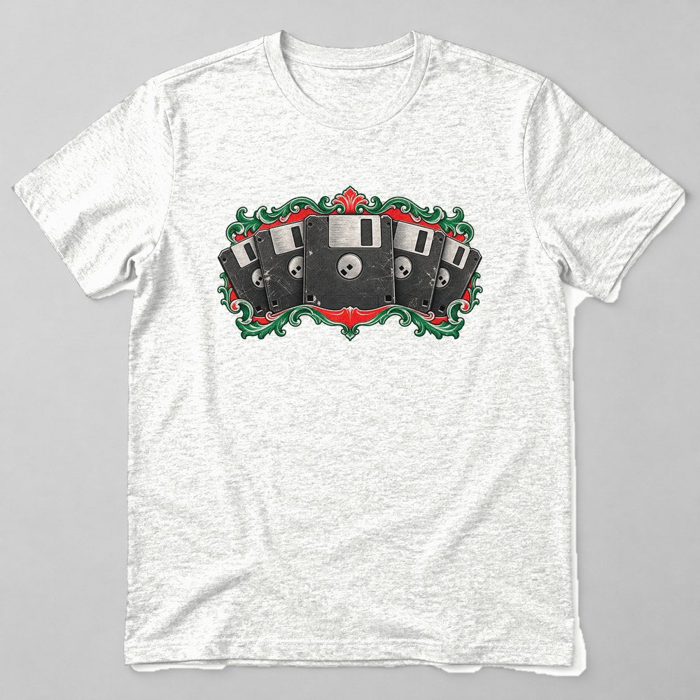 Floppy Disks T-Shirt in White