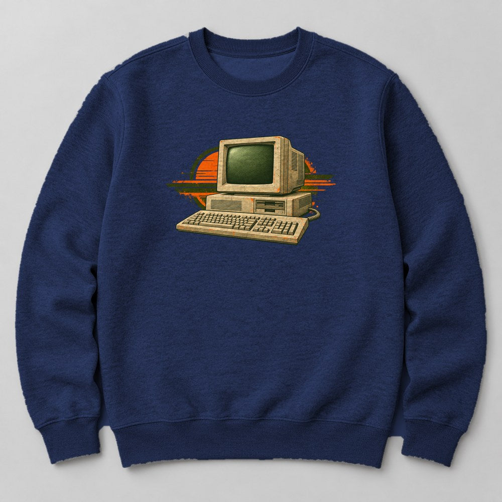 Retro Computer Sweatshirt in Navy