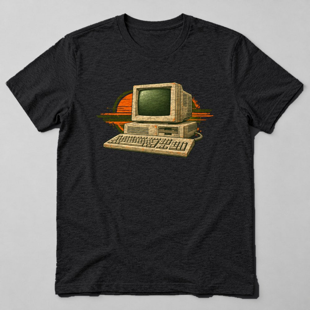 Retro Computer T-Shirt in Black