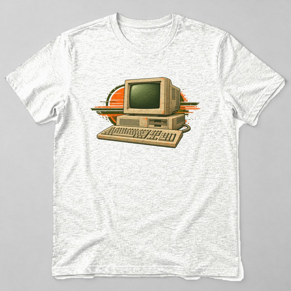 Retro Computer T-Shirt in White