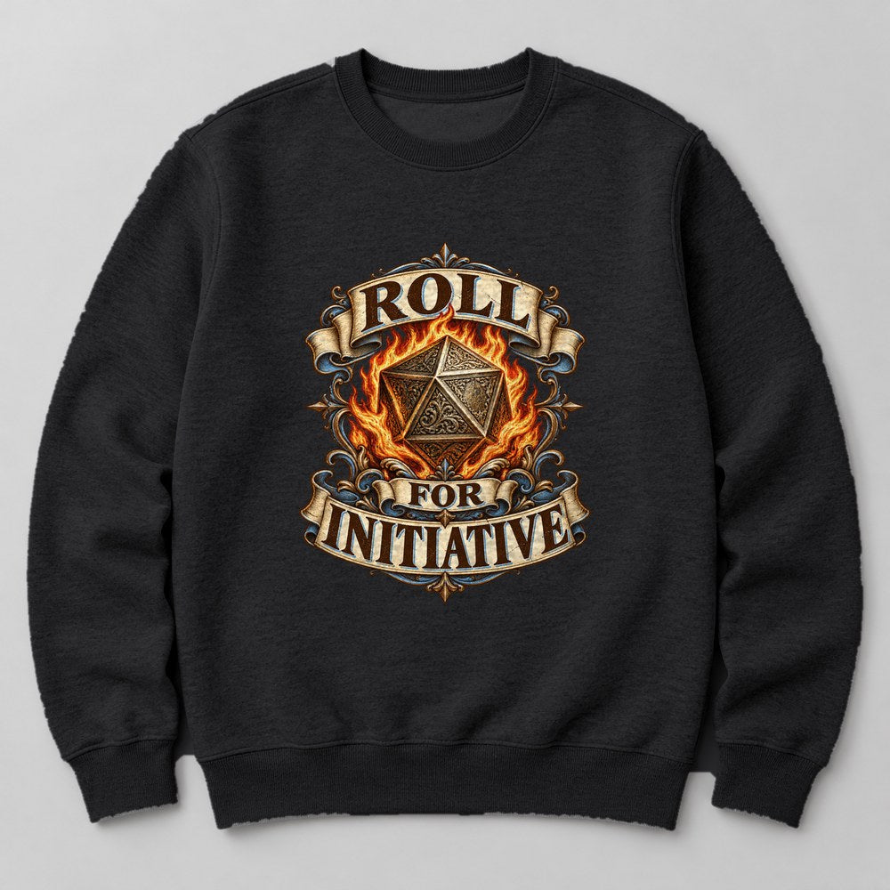 Roll for Initiative Sweatshirt in Black