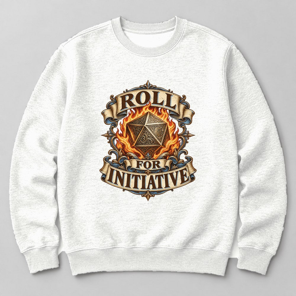 Roll for Initiative Sweatshirt in White