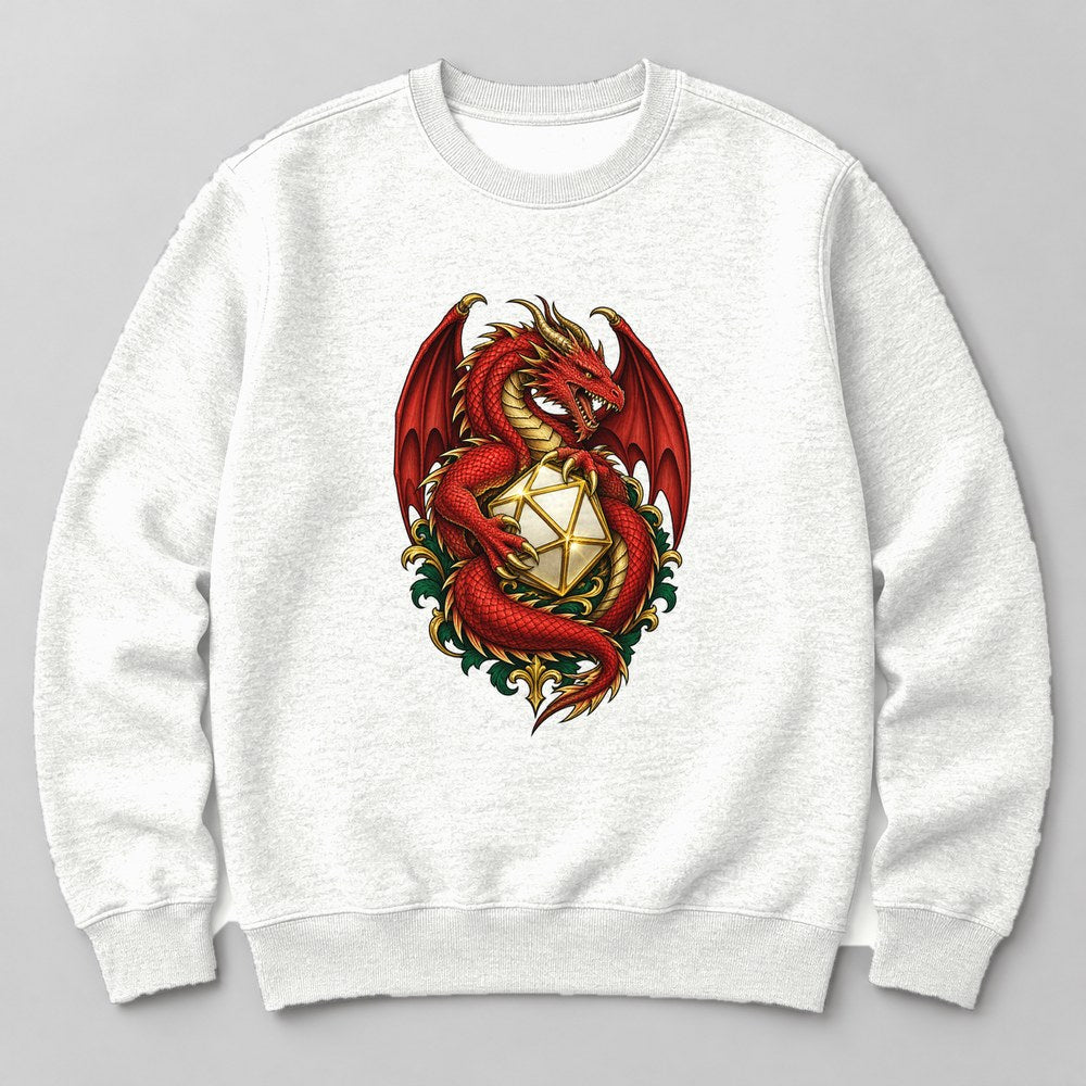 D20 Dragon Sweatshirt in White