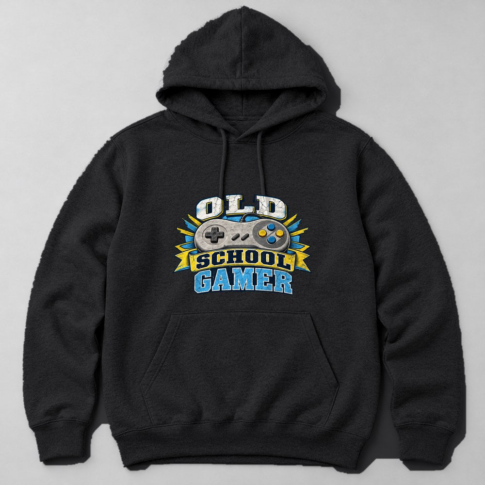 Old School Gamer Hoodie in Black