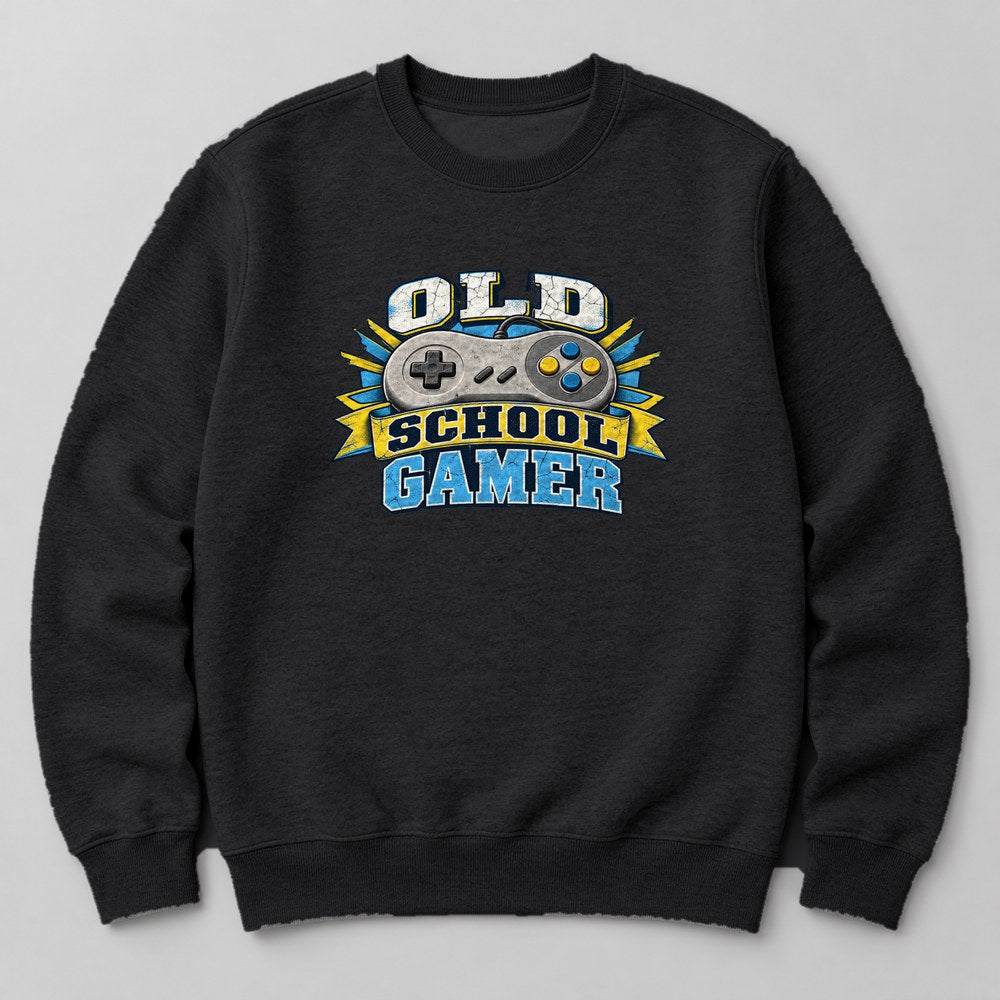 Old School Gamer Sweatshirt in Black