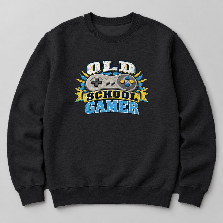 Old School Gamer Sweatshirt in Black