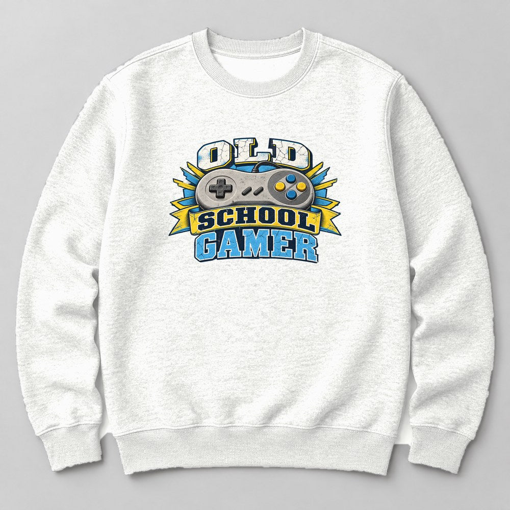 Old School Gamer Sweatshirt in White