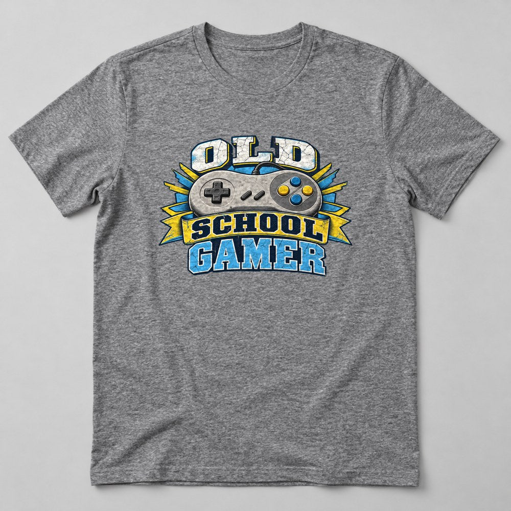 Old School Gamer T-Shirt in Heather Grey