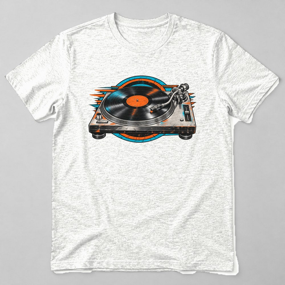 Vinyl Turntable T-Shirt in White