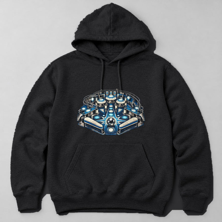Pinball Flipper Hoodie in Black