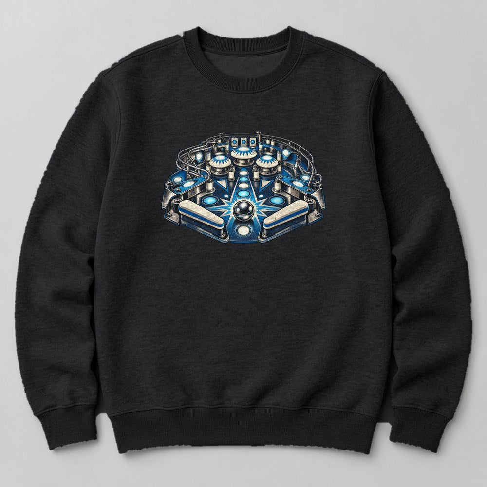 Pinball Flipper Sweatshirt in Black