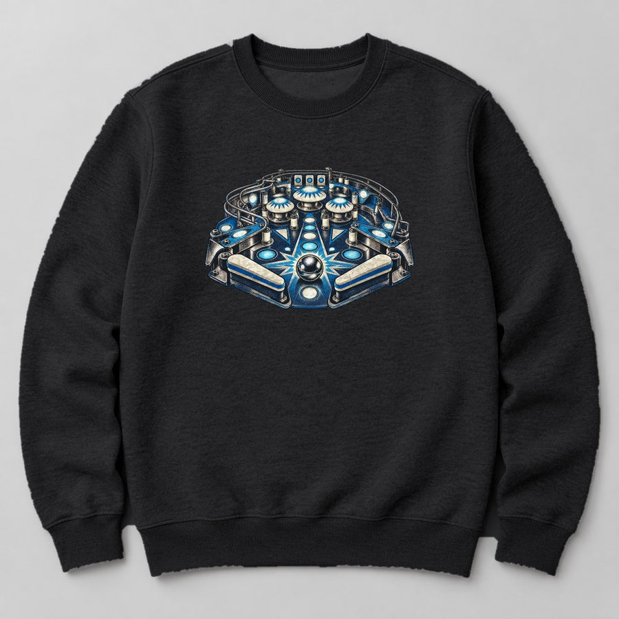 Pinball Flipper Sweatshirt in Black