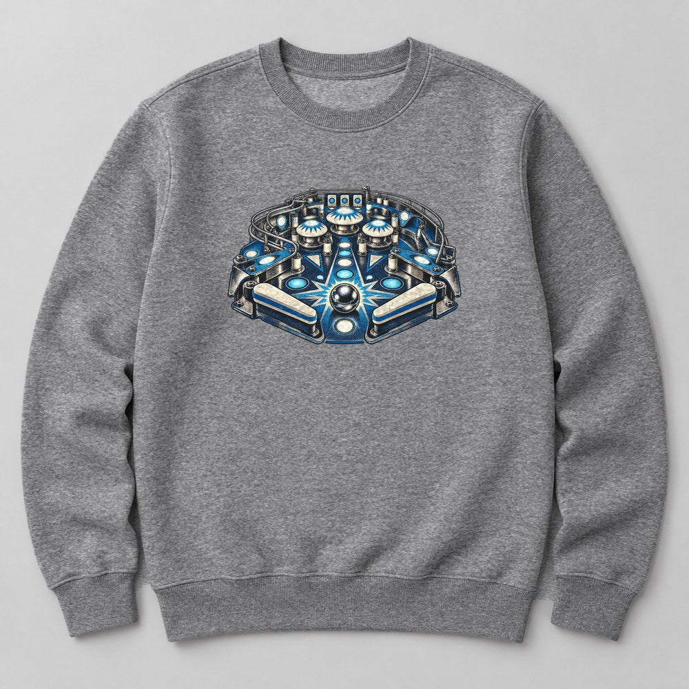 Pinball Flipper Sweatshirt in Heather Grey