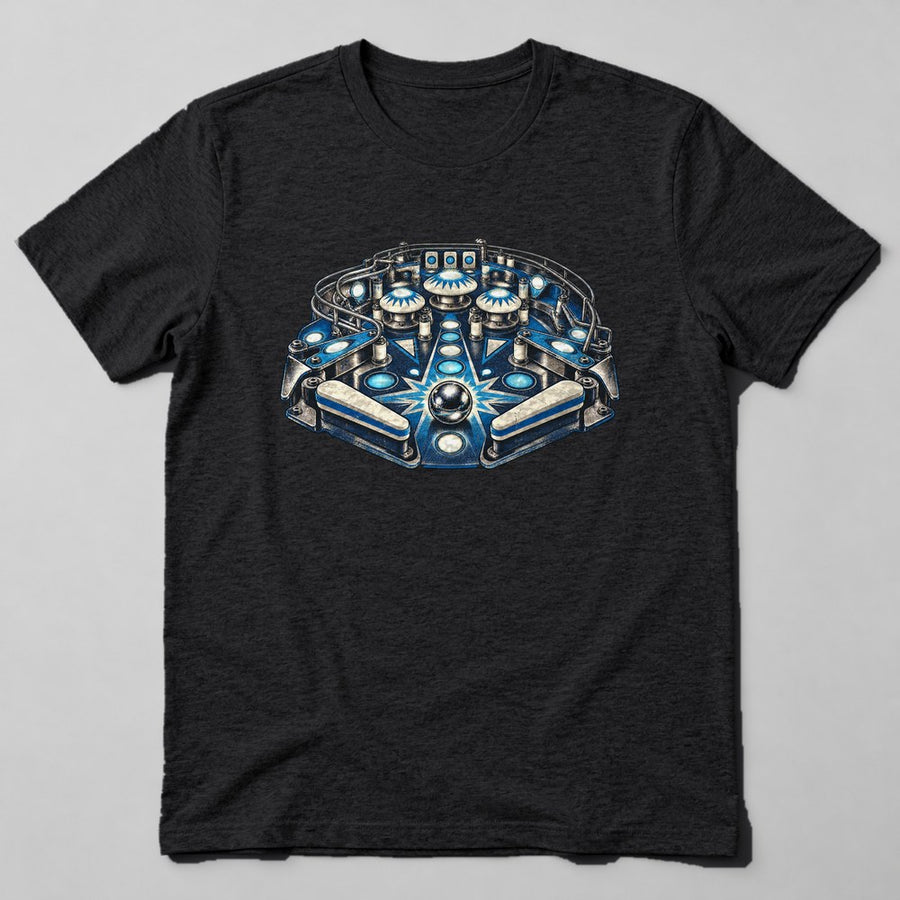 Pinball Flipper T-Shirt in Black