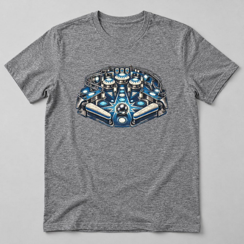 Pinball Flipper T-Shirt in Heather Grey