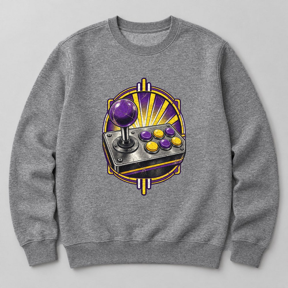 Joystick Arcade Sweatshirt in Heather Grey
