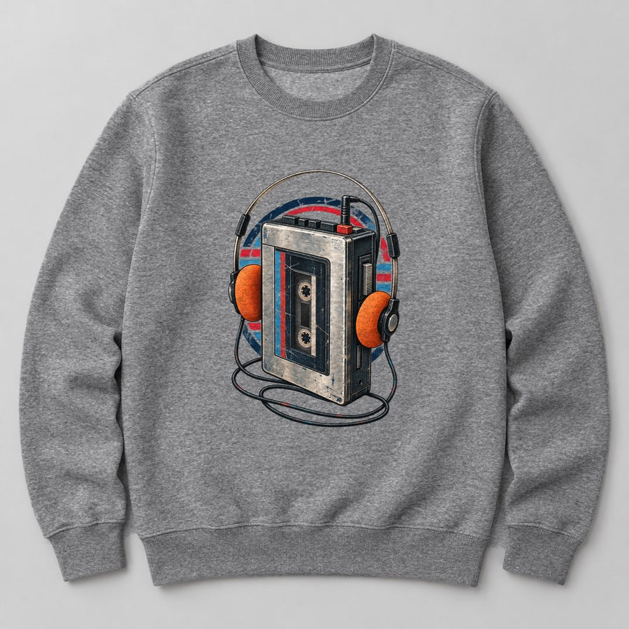 Walkman Sweatshirt in Heather Grey