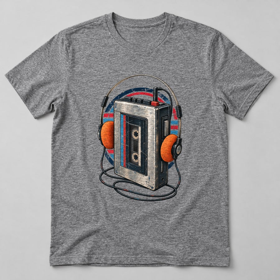 Walkman T-Shirt in Heather Grey