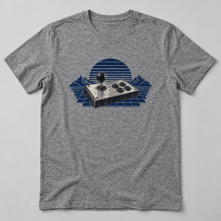 Game Controller Neon T-Shirt in Heather Grey