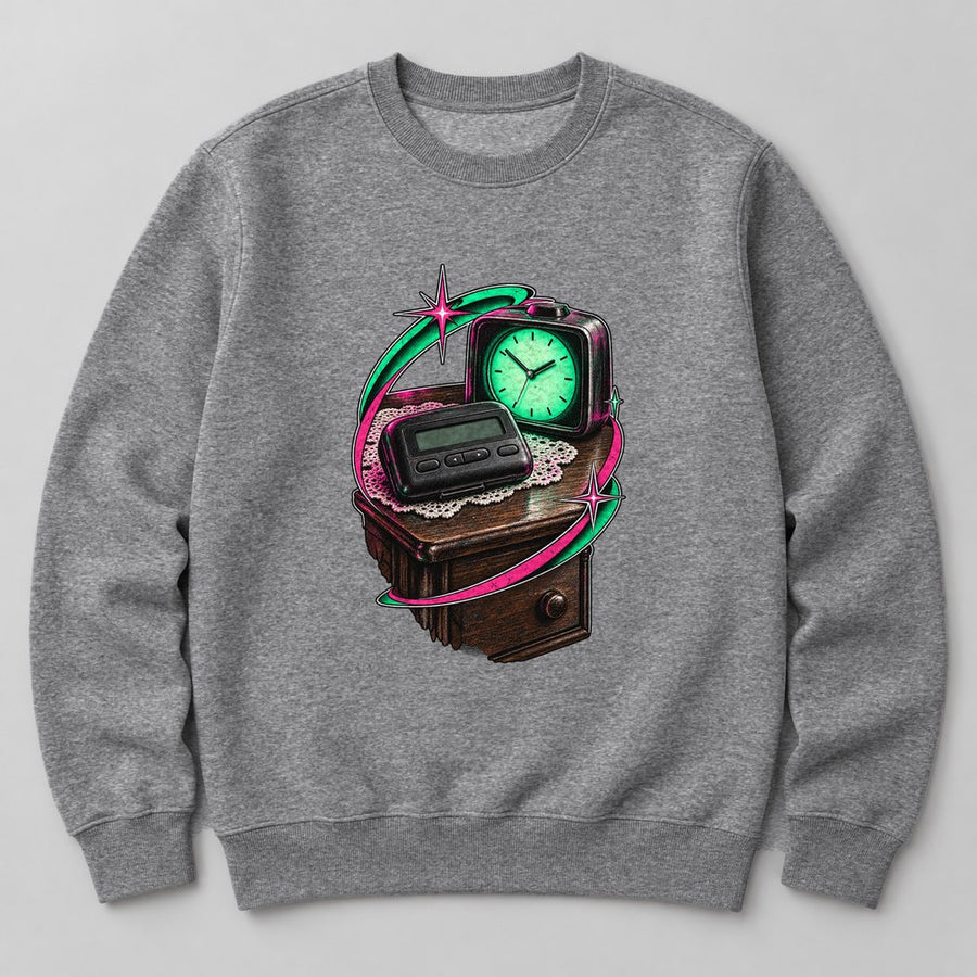 Pager Sweatshirt in Heather Grey