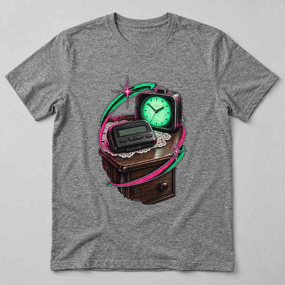 Pager T-Shirt in Heather Grey