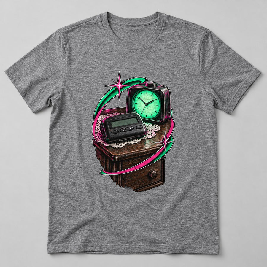 Pager T-Shirt in Heather Grey