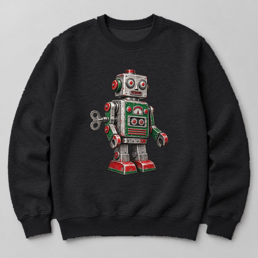 Robot Toy Sweatshirt in Black