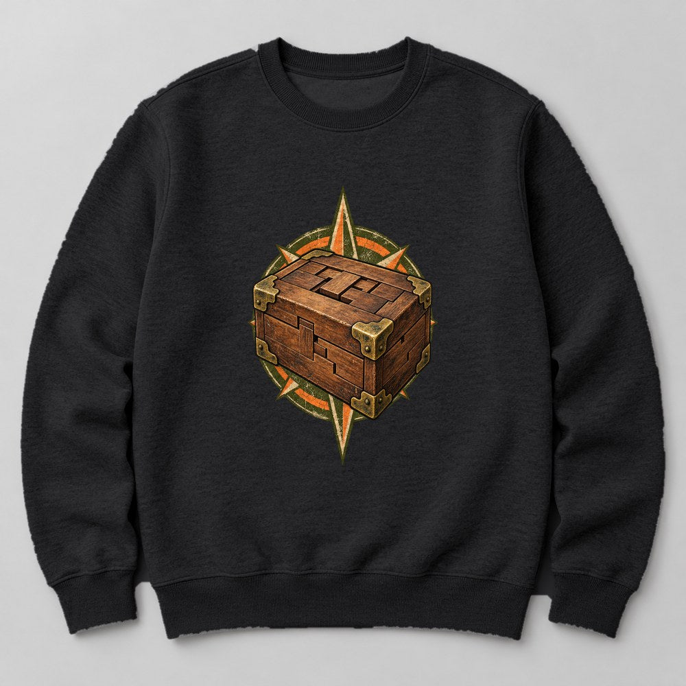 Rubik Free Puzzle Cube Sweatshirt in Black