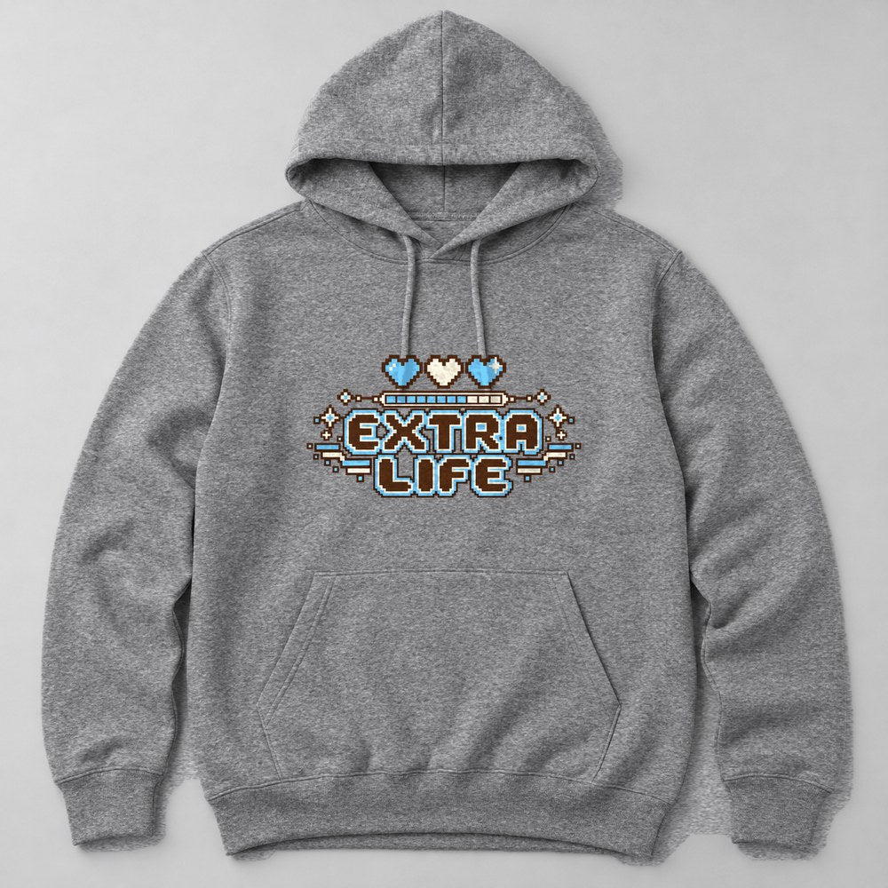 Extra Life Hoodie in Heather Grey