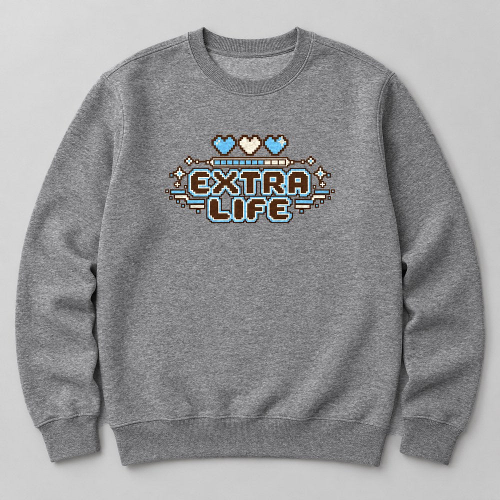 Extra Life Sweatshirt in Heather Grey
