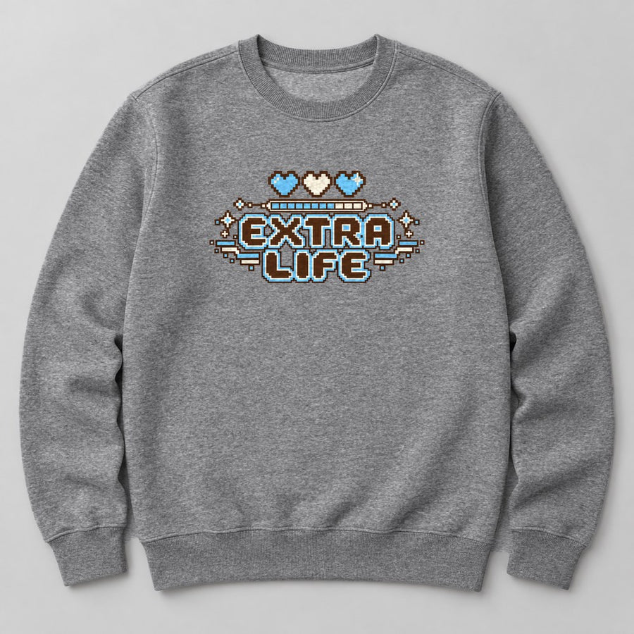 Extra Life Sweatshirt in Heather Grey