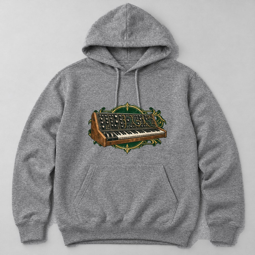 Synth Keyboard Hoodie in Heather Grey