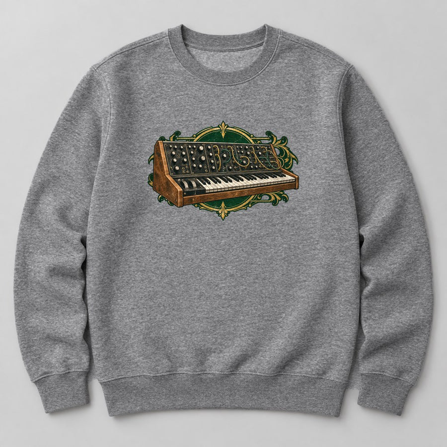 Synth Keyboard Sweatshirt in Heather Grey