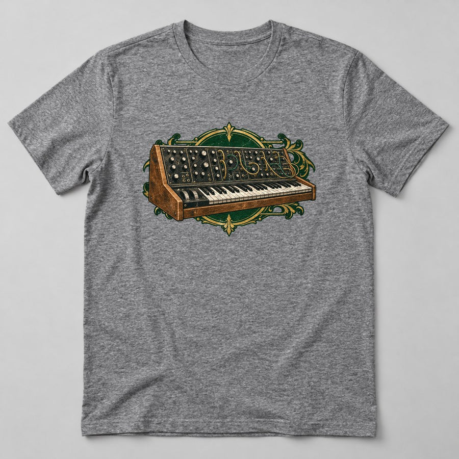 Synth Keyboard T-Shirt in Heather Grey