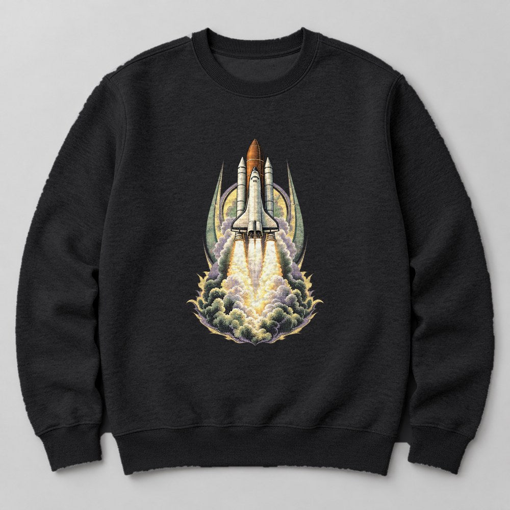 Space Shuttle Sweatshirt in Black