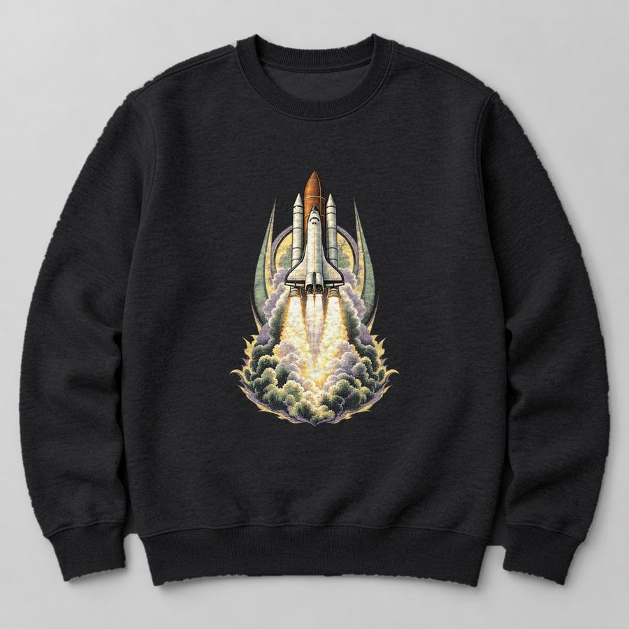 Space Shuttle Sweatshirt in Black