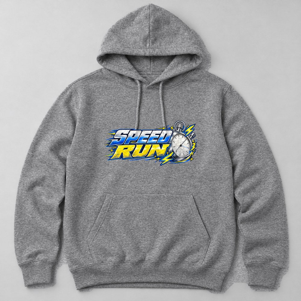 Speed Run Hoodie in Heather Grey