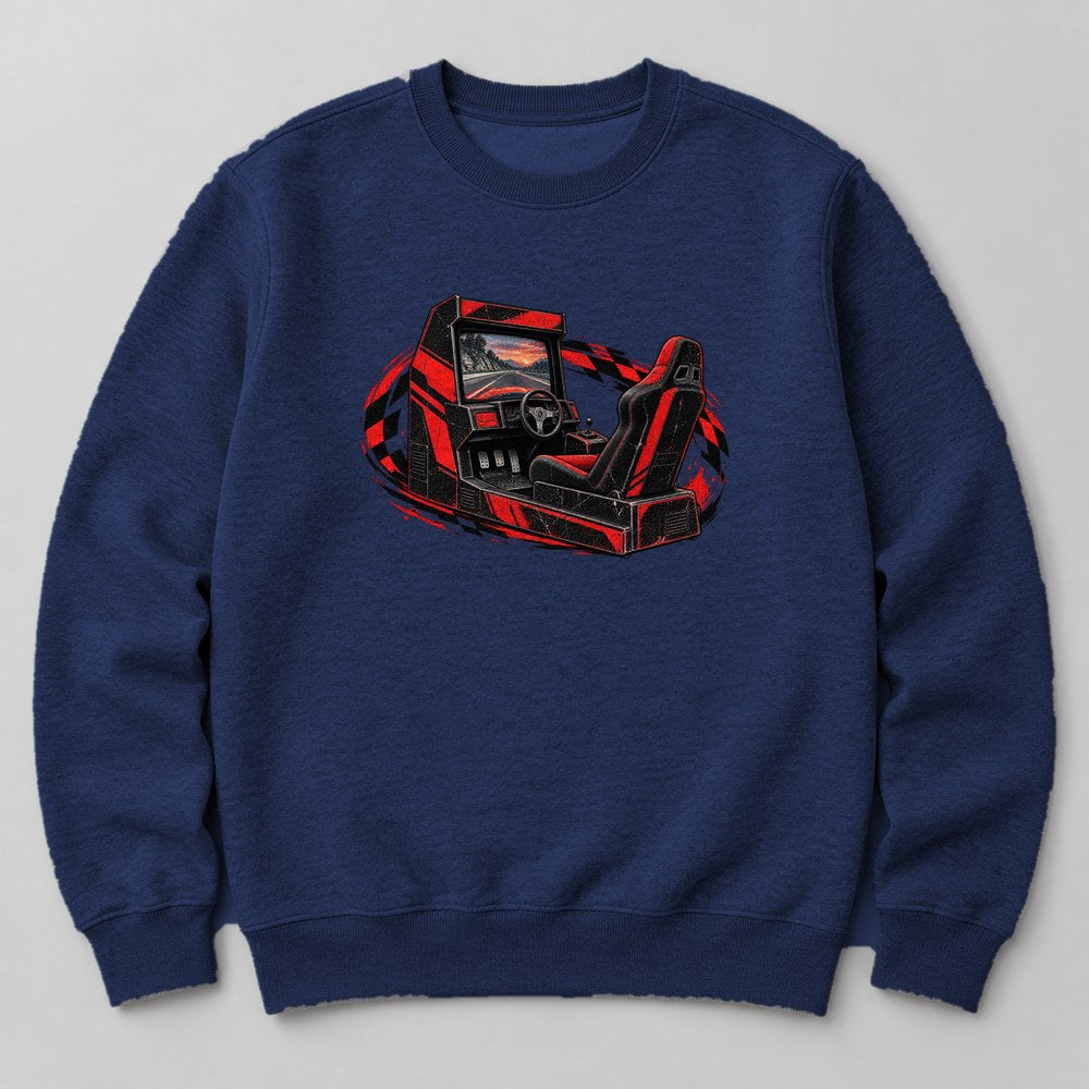 Retro Racing Arcade Sweatshirt in Navy