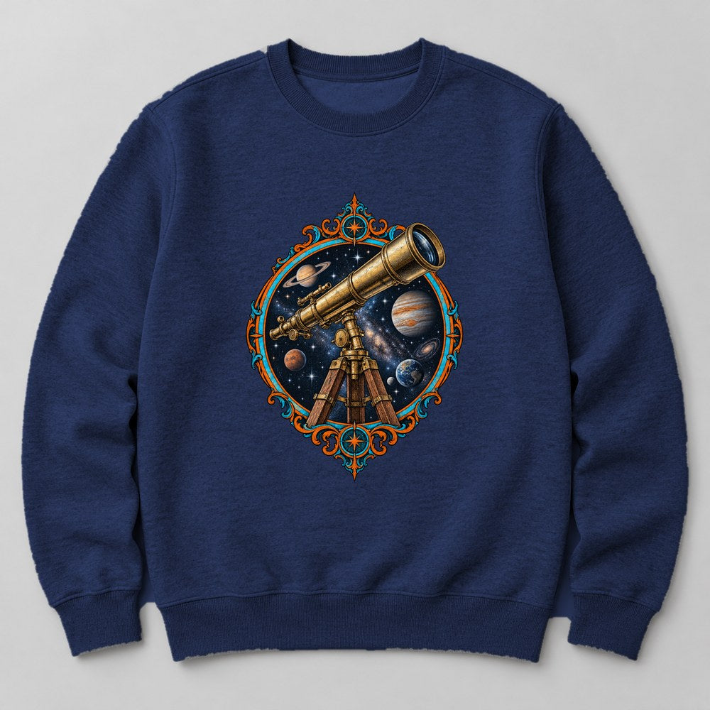Telescope Stars Sweatshirt in Navy