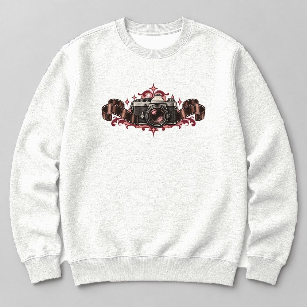 Camera Film Roll Sweatshirt in White