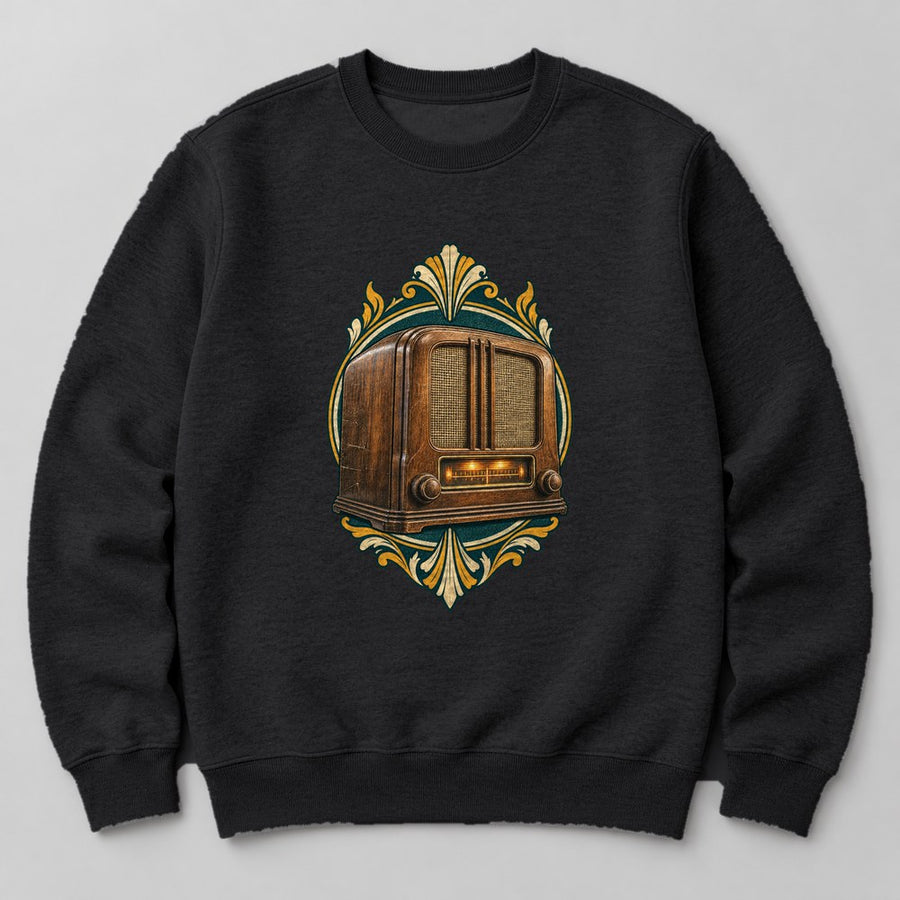 Old Radio Sweatshirt in Black