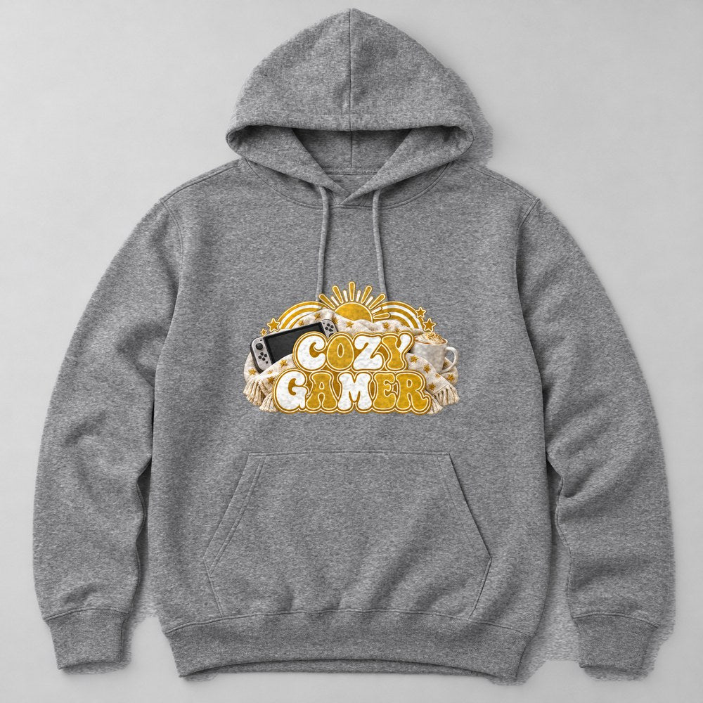 Cozy Gamer Hoodie in Heather Grey